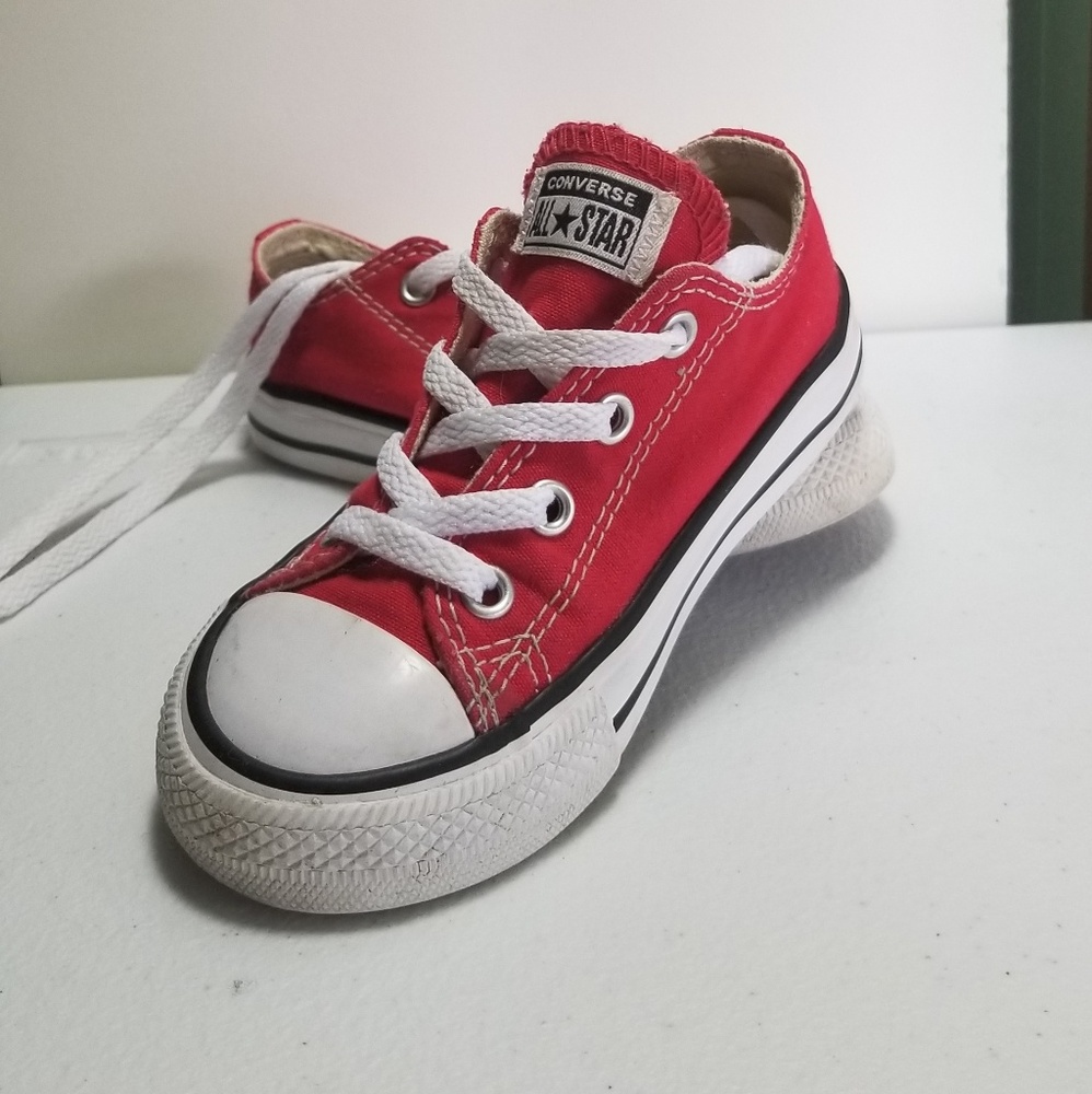 Toddler Converse Red Sneakers Size: 7